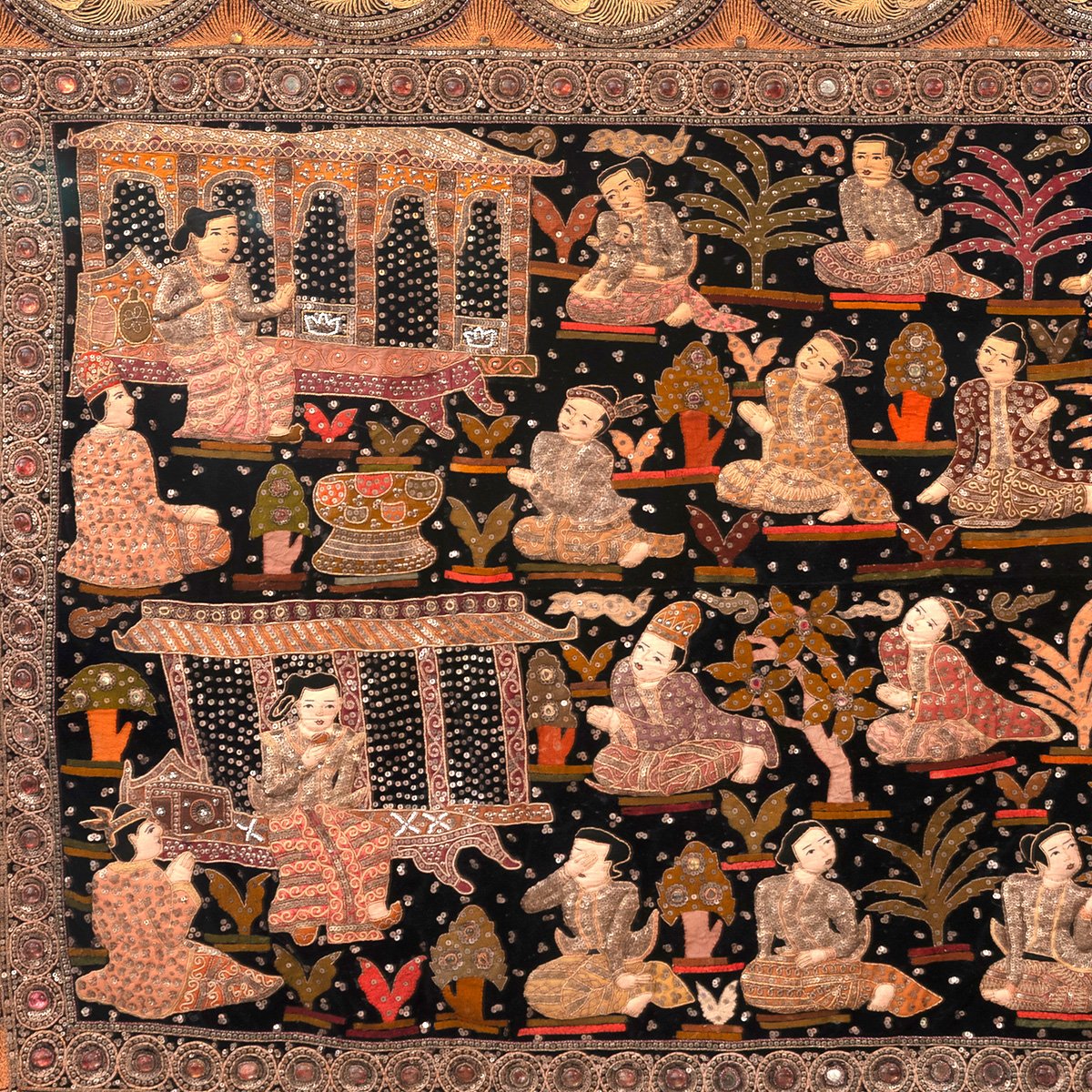 A Large Asian Highly Decorative Wall Hanging
