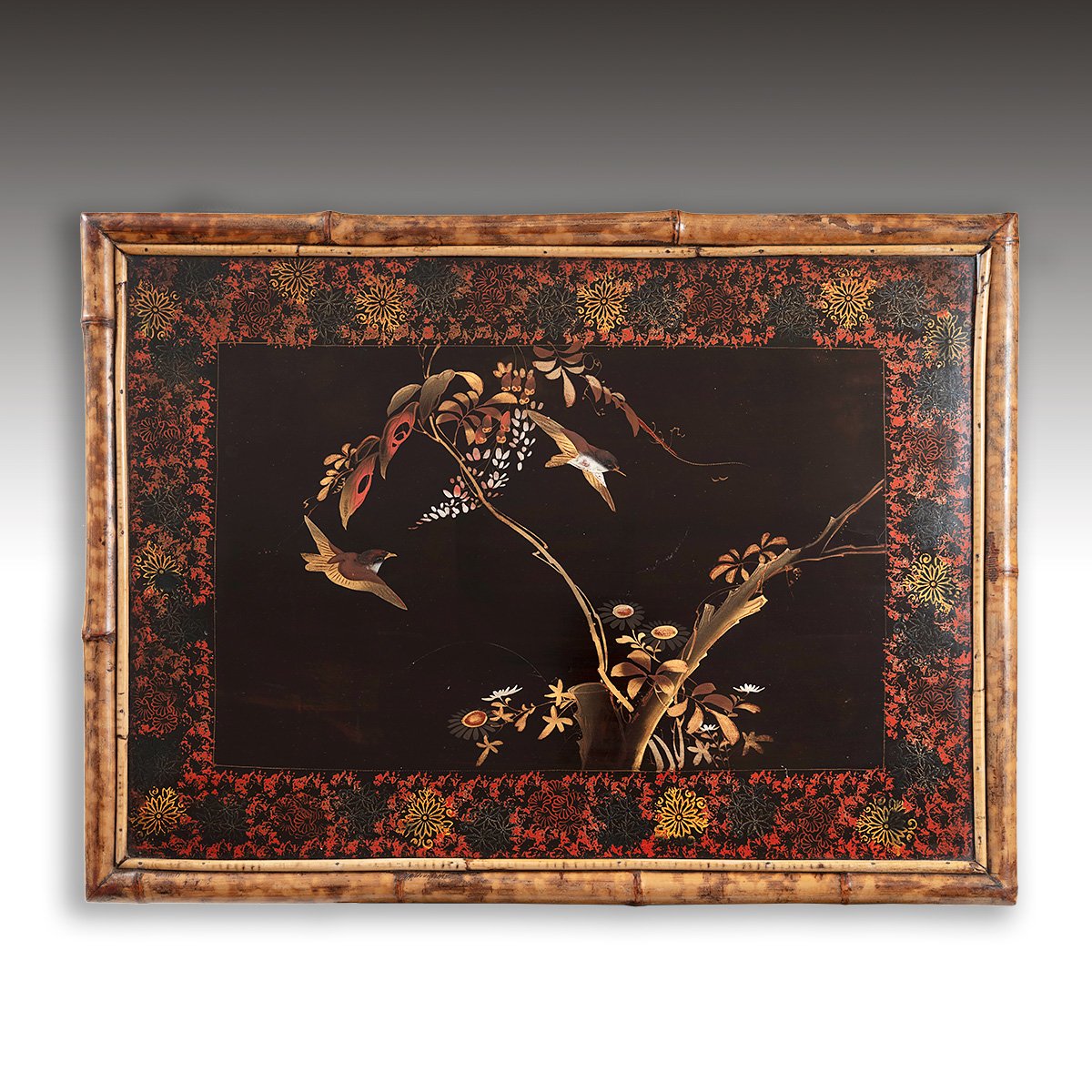 A 19th Century Bamboo and Lacquer Table