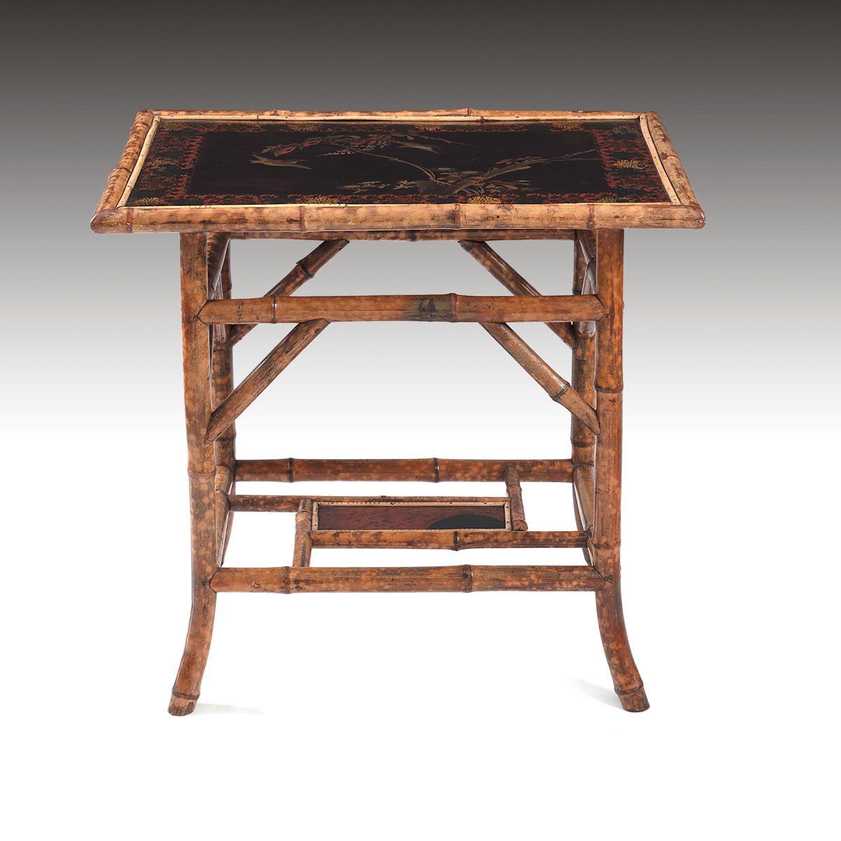 A 19th Century Bamboo and Lacquer Table