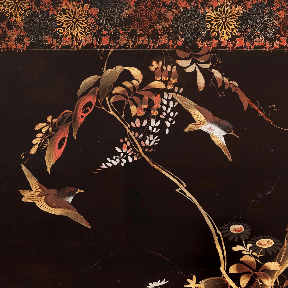A 19th Century Bamboo and Lacquer Table