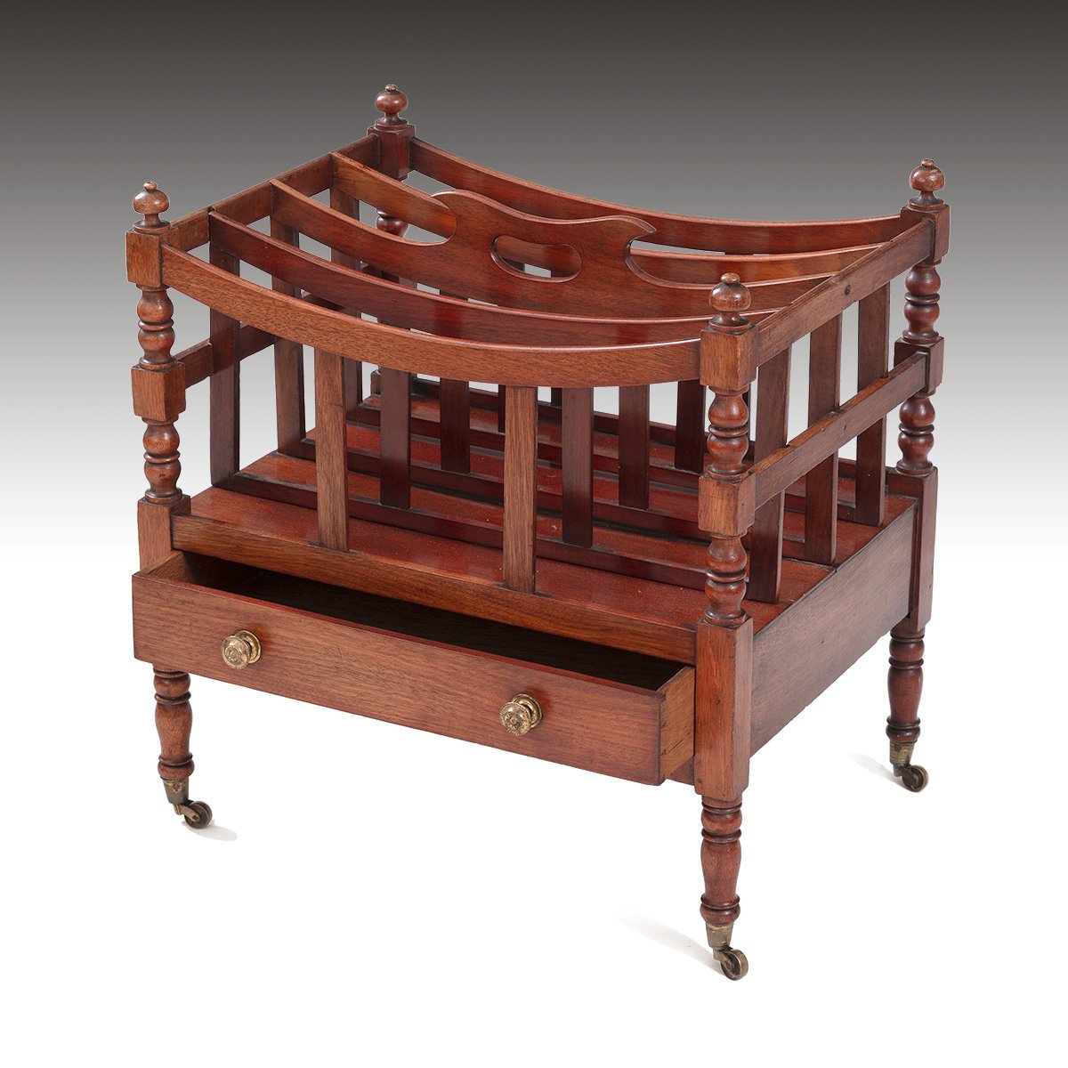 A Regency Period Mahogany Canterbury With Removable Divisions
