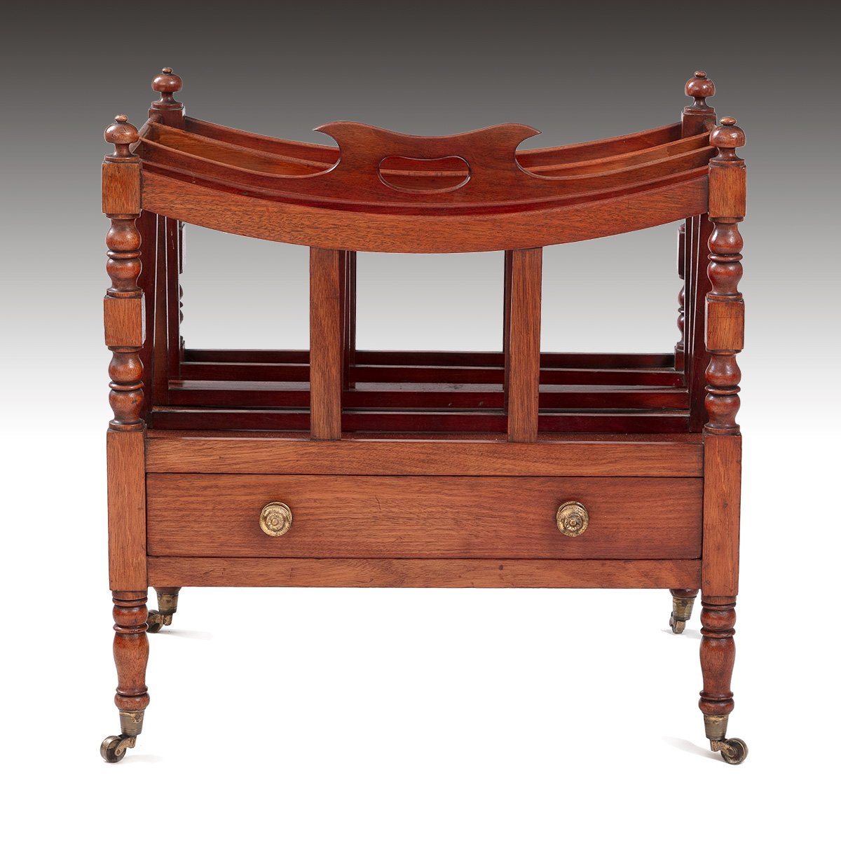 A Regency Period Mahogany Canterbury With Removable Divisions