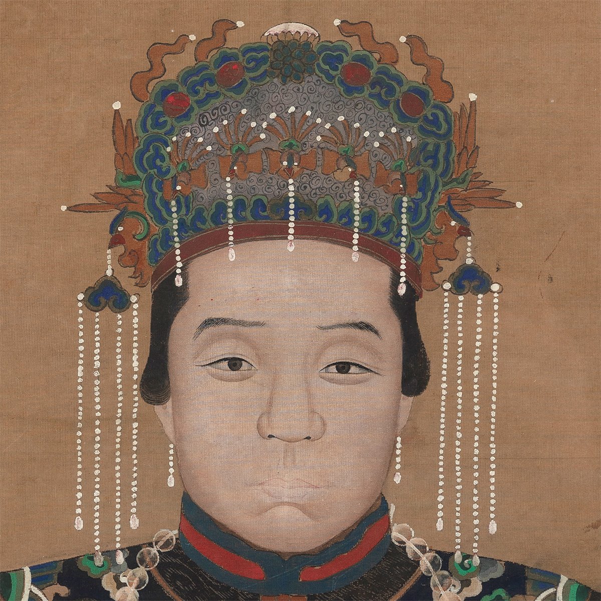 A Pair Of 19th Century Chinese Quing Period Ancestral Portraits