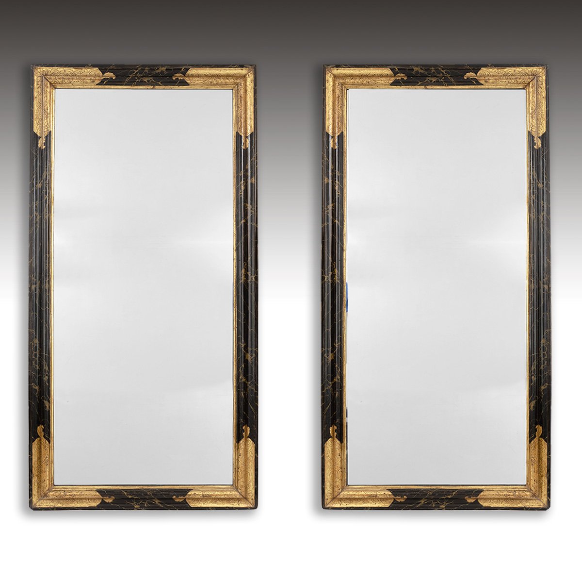 A Pair of Large 19th Century Decorative Mirrors