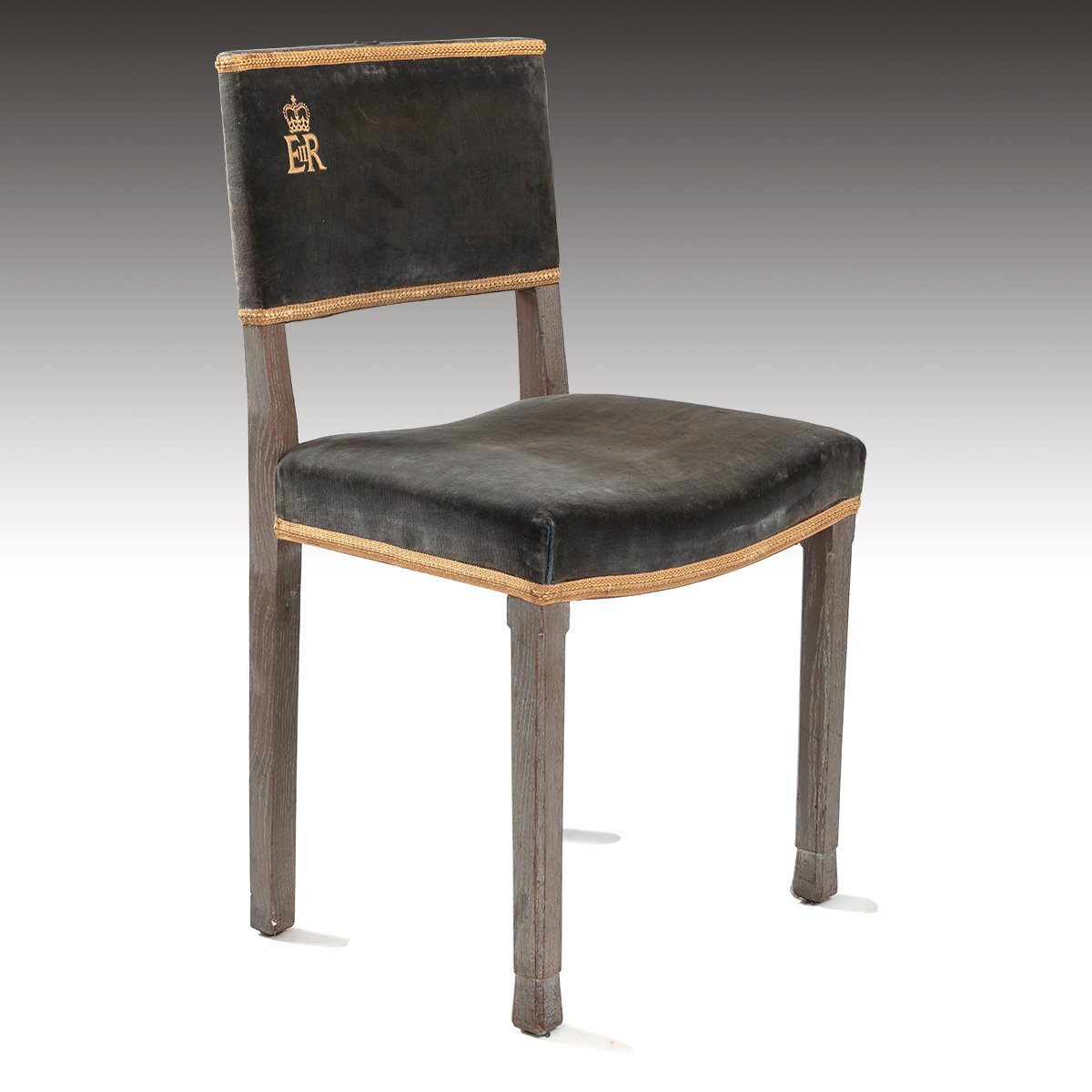 A Rare Queen Elizabeth II Coronation Chair & En-Suite Stool